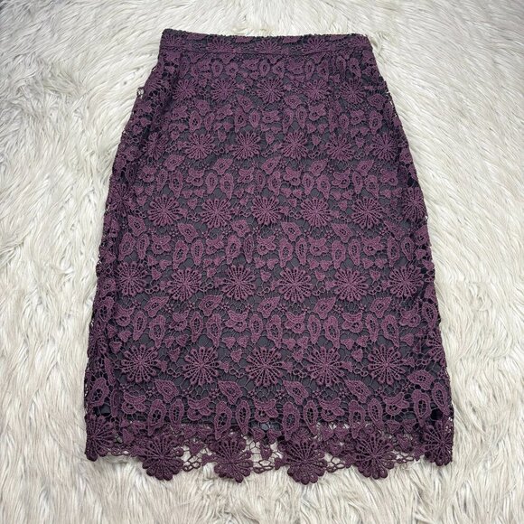 Halogen Crochet Layered Midi Pencil Skirt - Picture 1 of 5